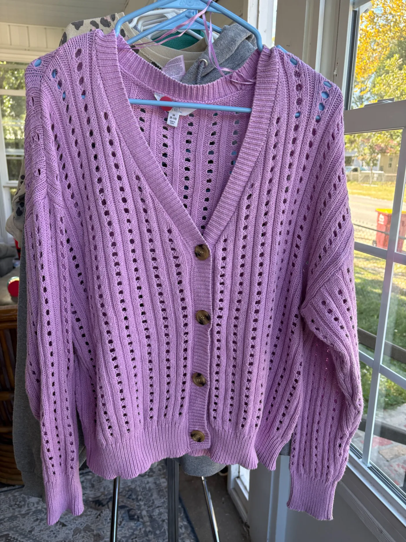 Purple Knit Cargigan