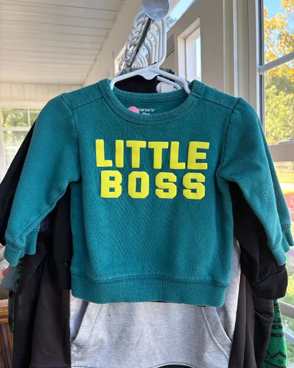 Baby Teal "Little Boss" Hoodie