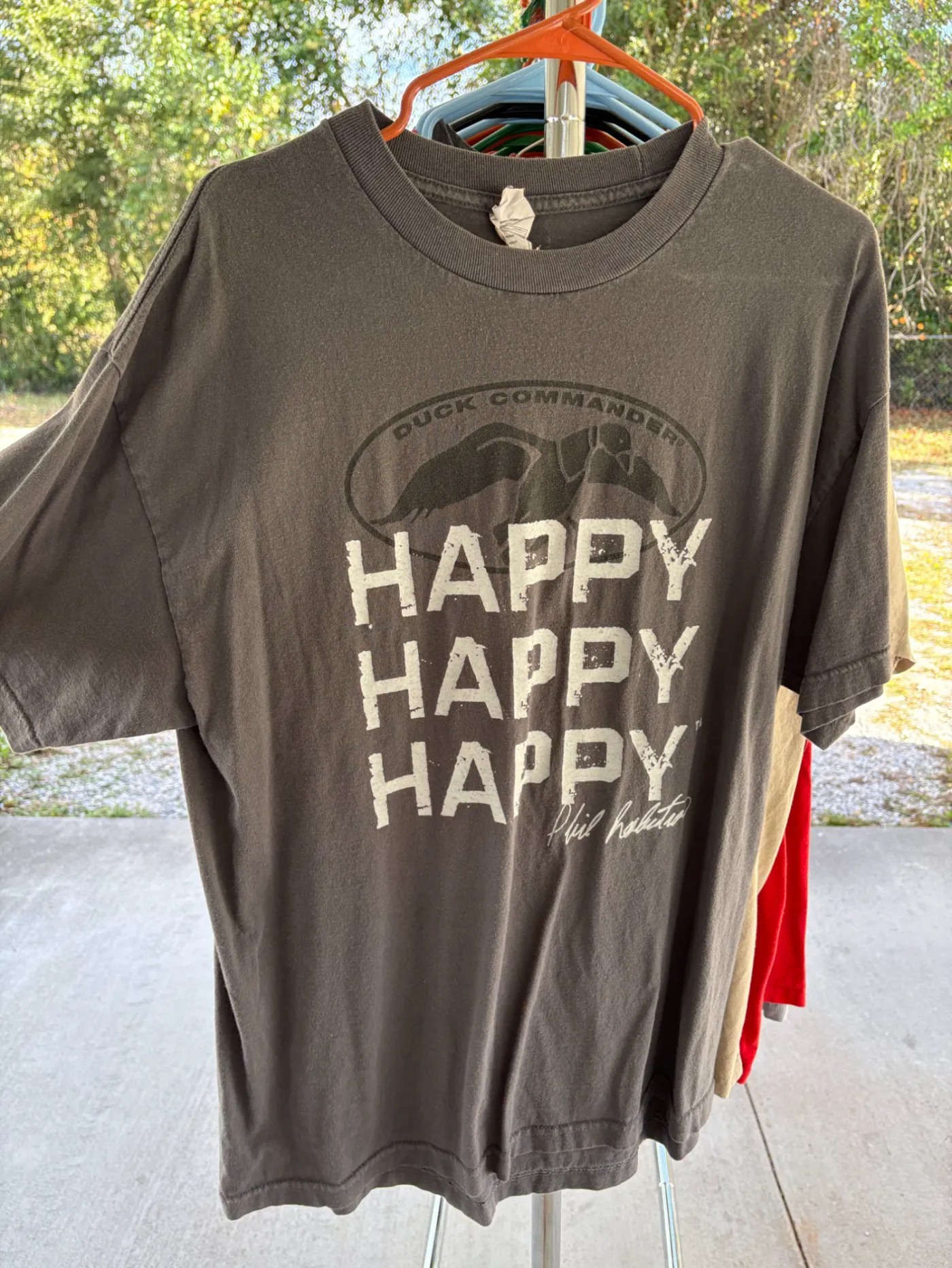 Gray "Happy" Tee