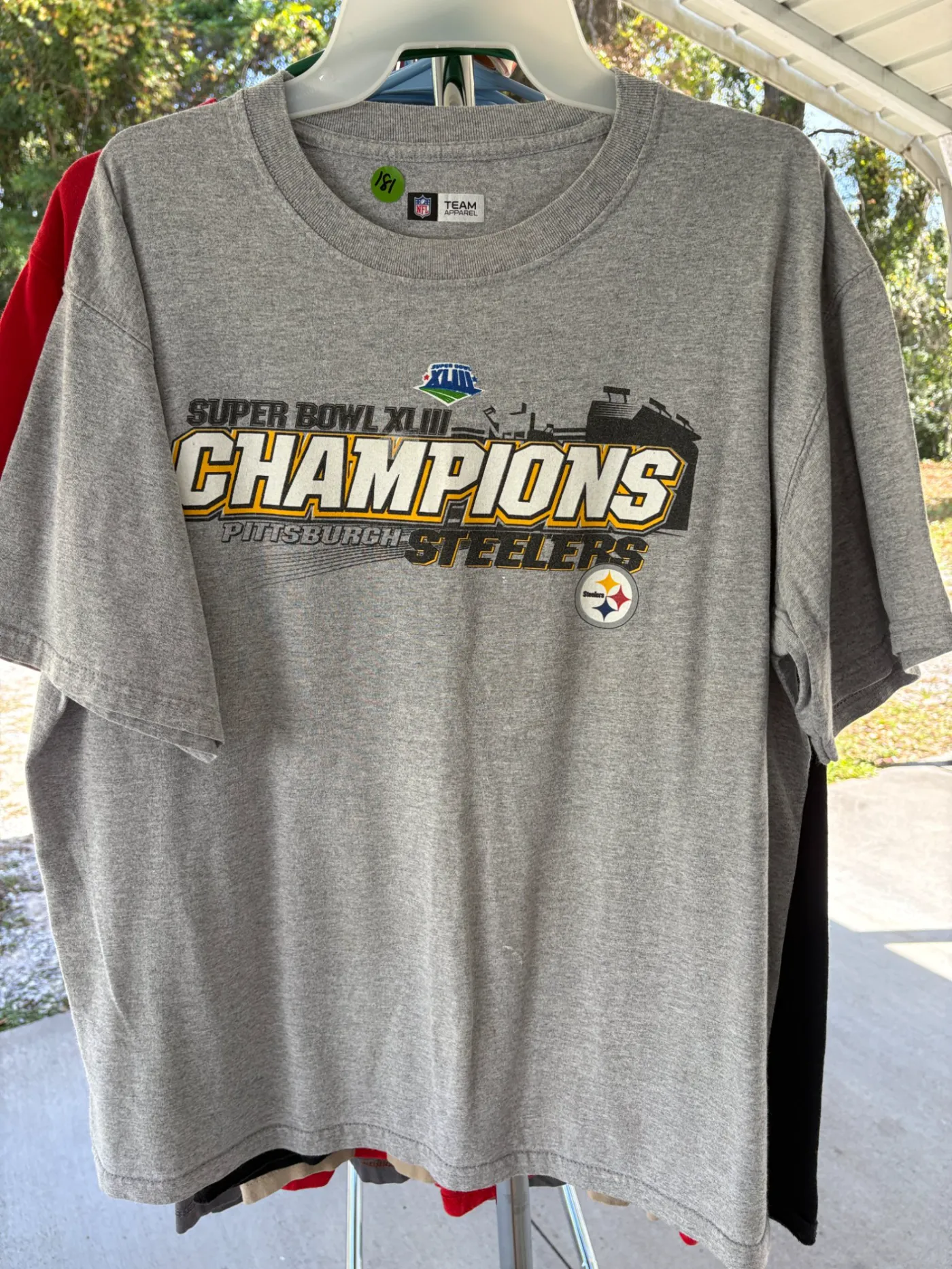 Gray Steelers Super Bowl Tee