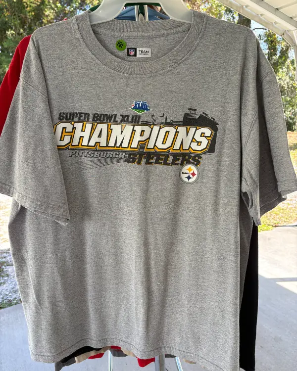 Gray Steelers Super Bowl Tee