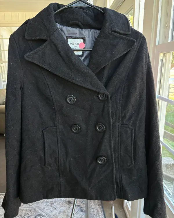 Old Navy Black Button Coat
