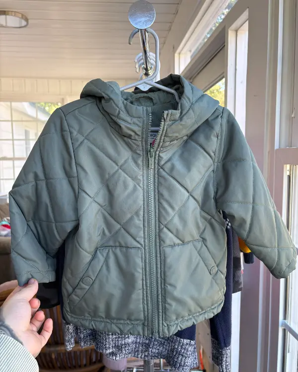 Baby Olive Green Zip Jacket