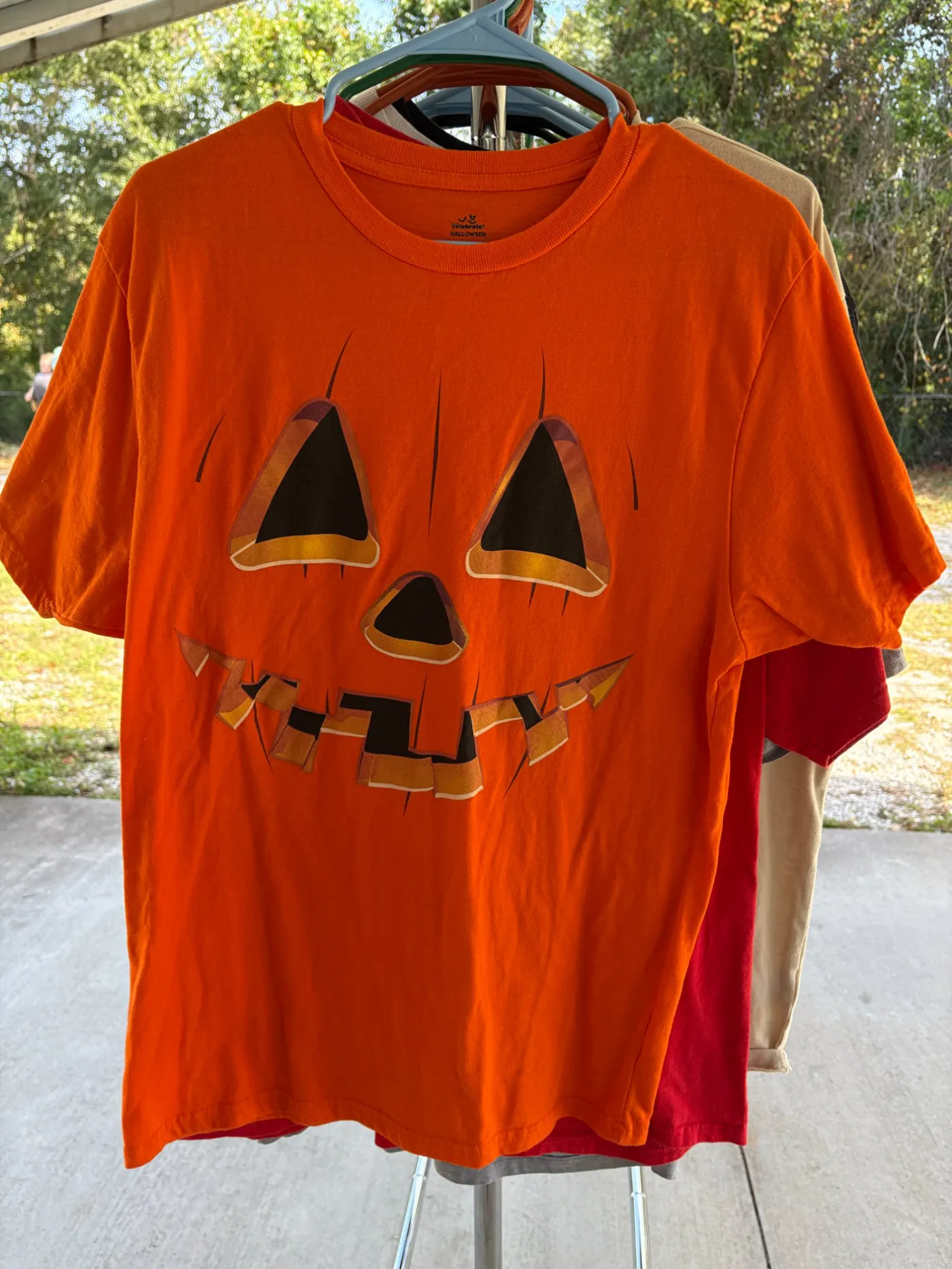 Orange Pumpkin Face Tee