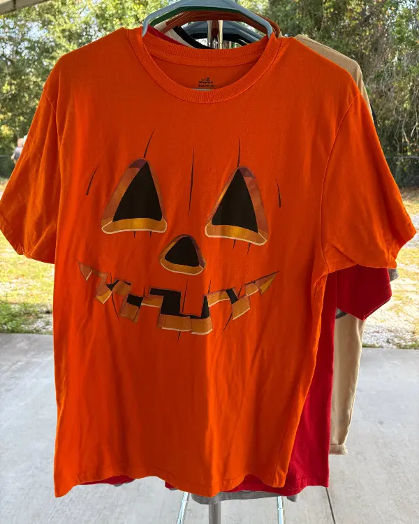 Orange Pumpkin Face Tee