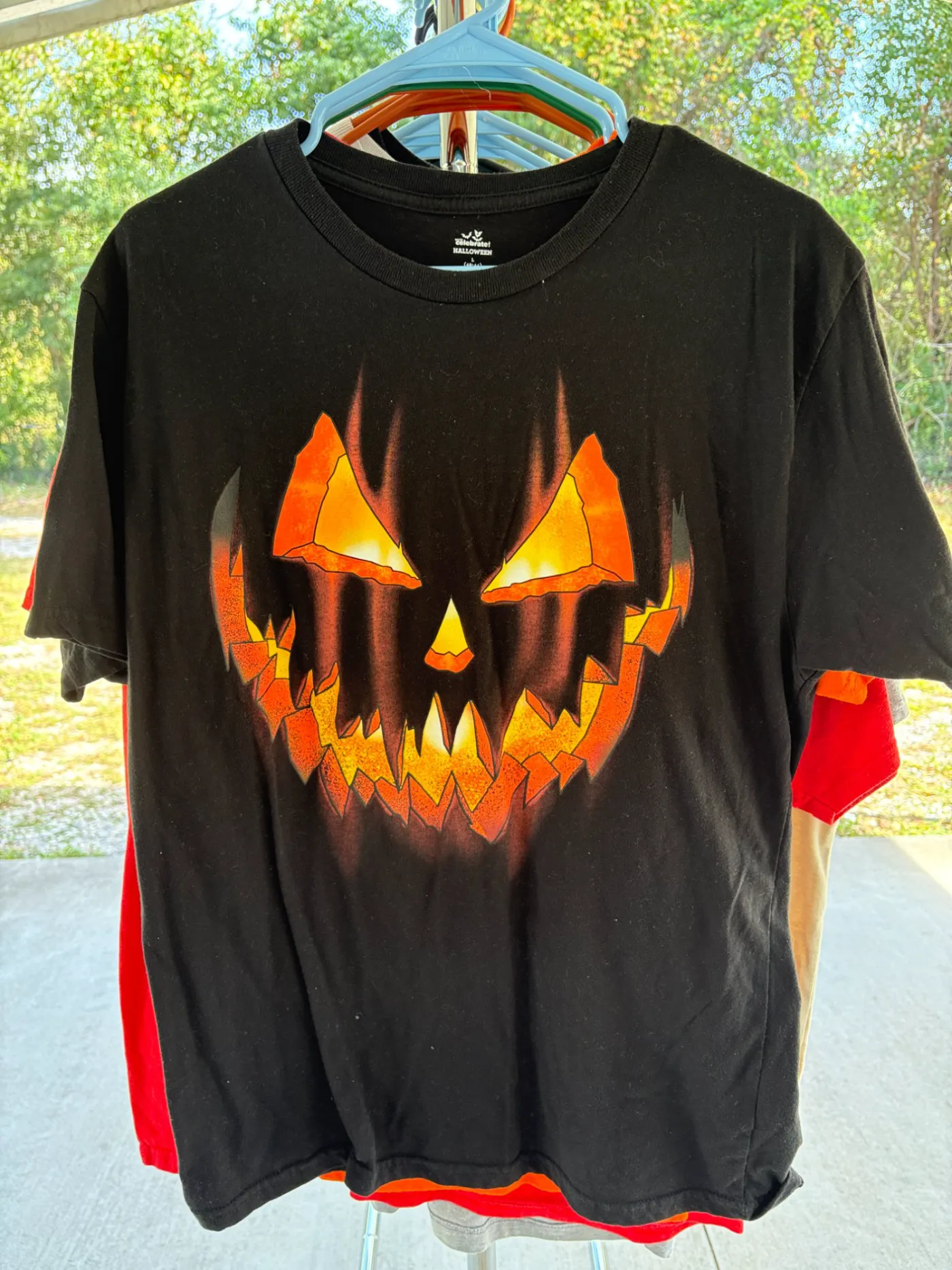 Black Pumpkin Face Tee
