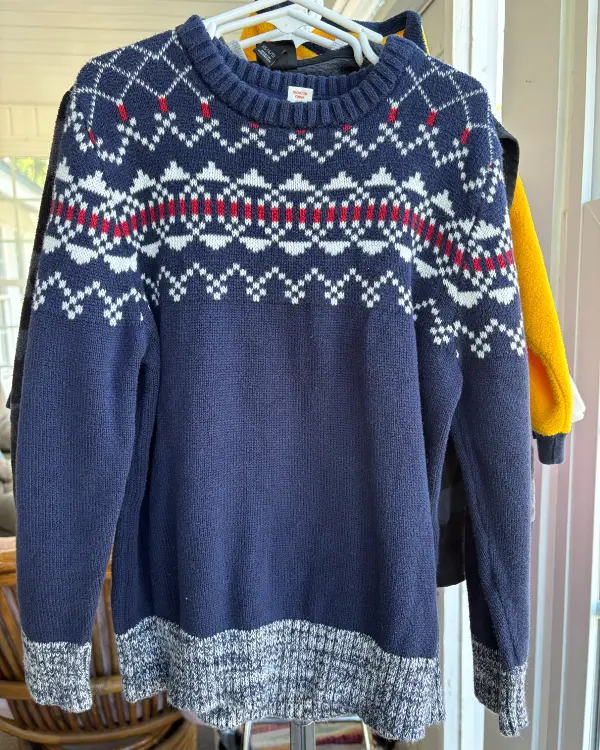 Kids Navy Blue Christmas Sweater