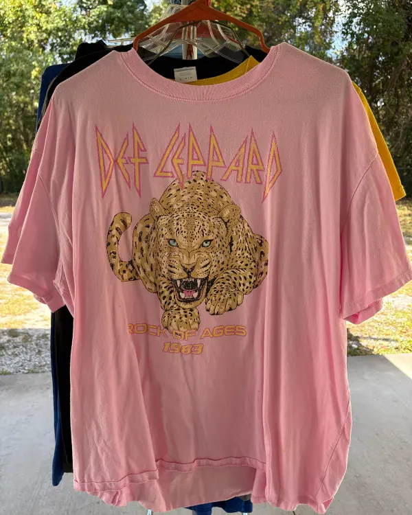 Pink "Death Leppard" Tee