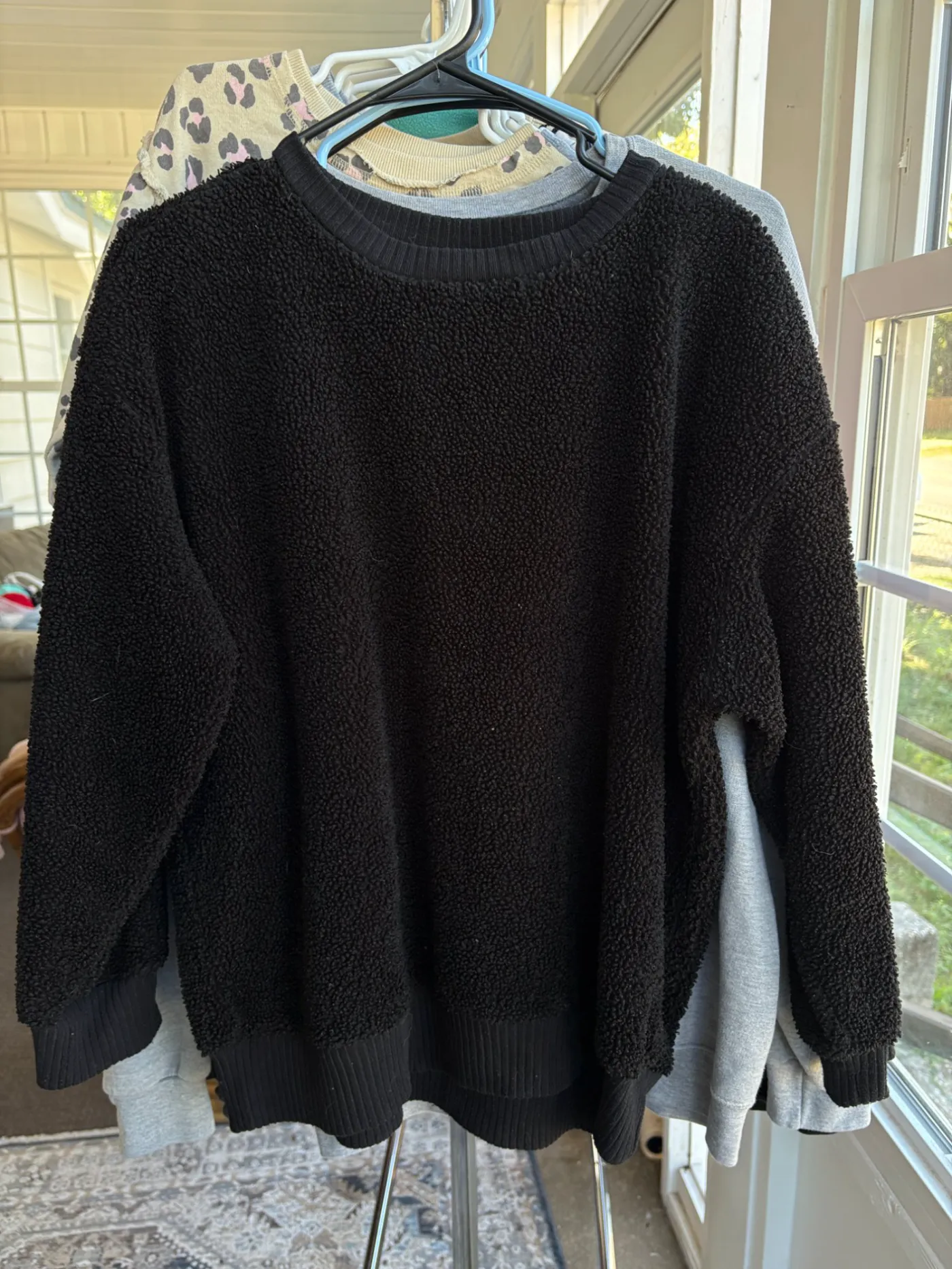 Fuzzy Black Sweater