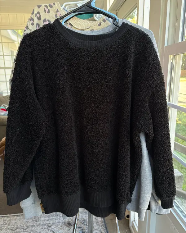 Fuzzy Black Sweater