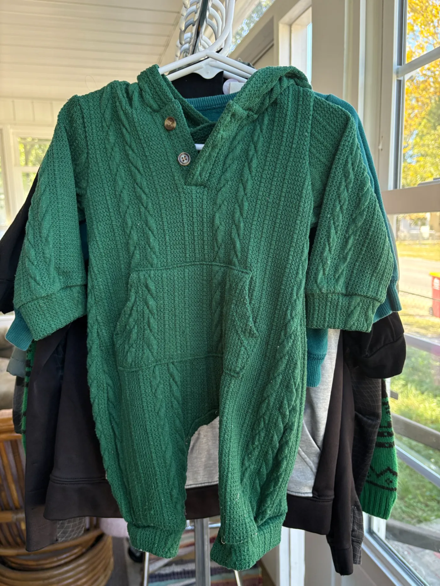 Baby Green Knit Onesie