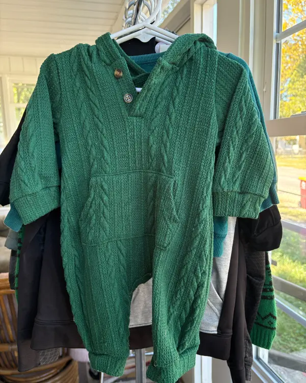 Baby Green Knit Onesie