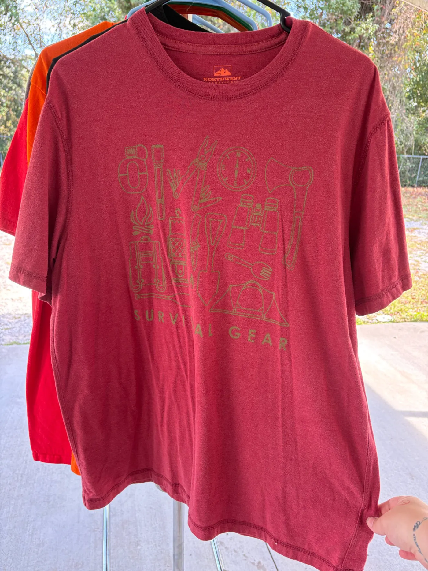 Red "Survial Gear" Tee