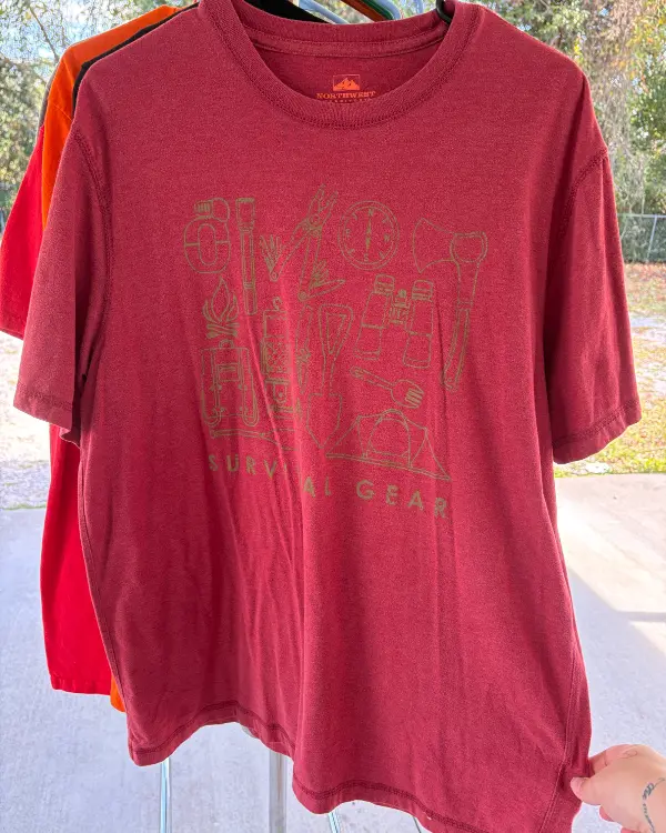 Red "Survial Gear" Tee