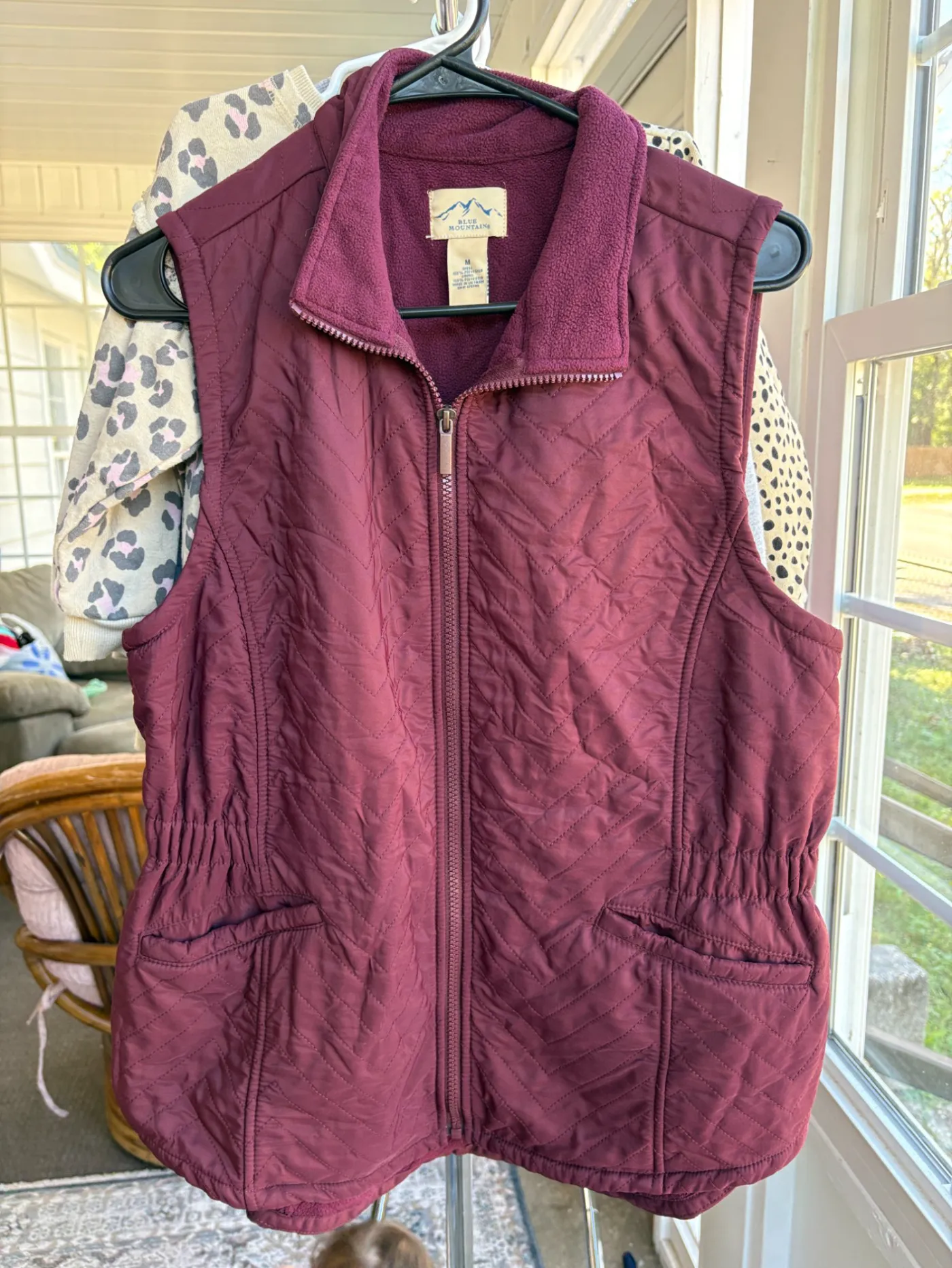 Maroon Zipper Vest