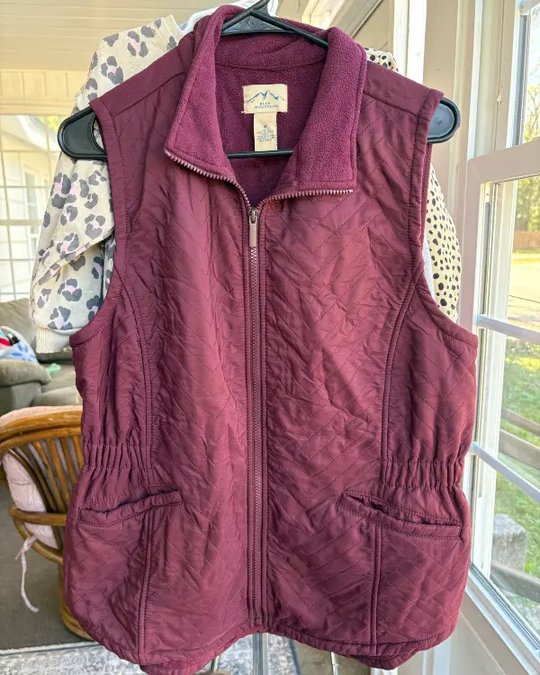 Maroon Zipper Vest