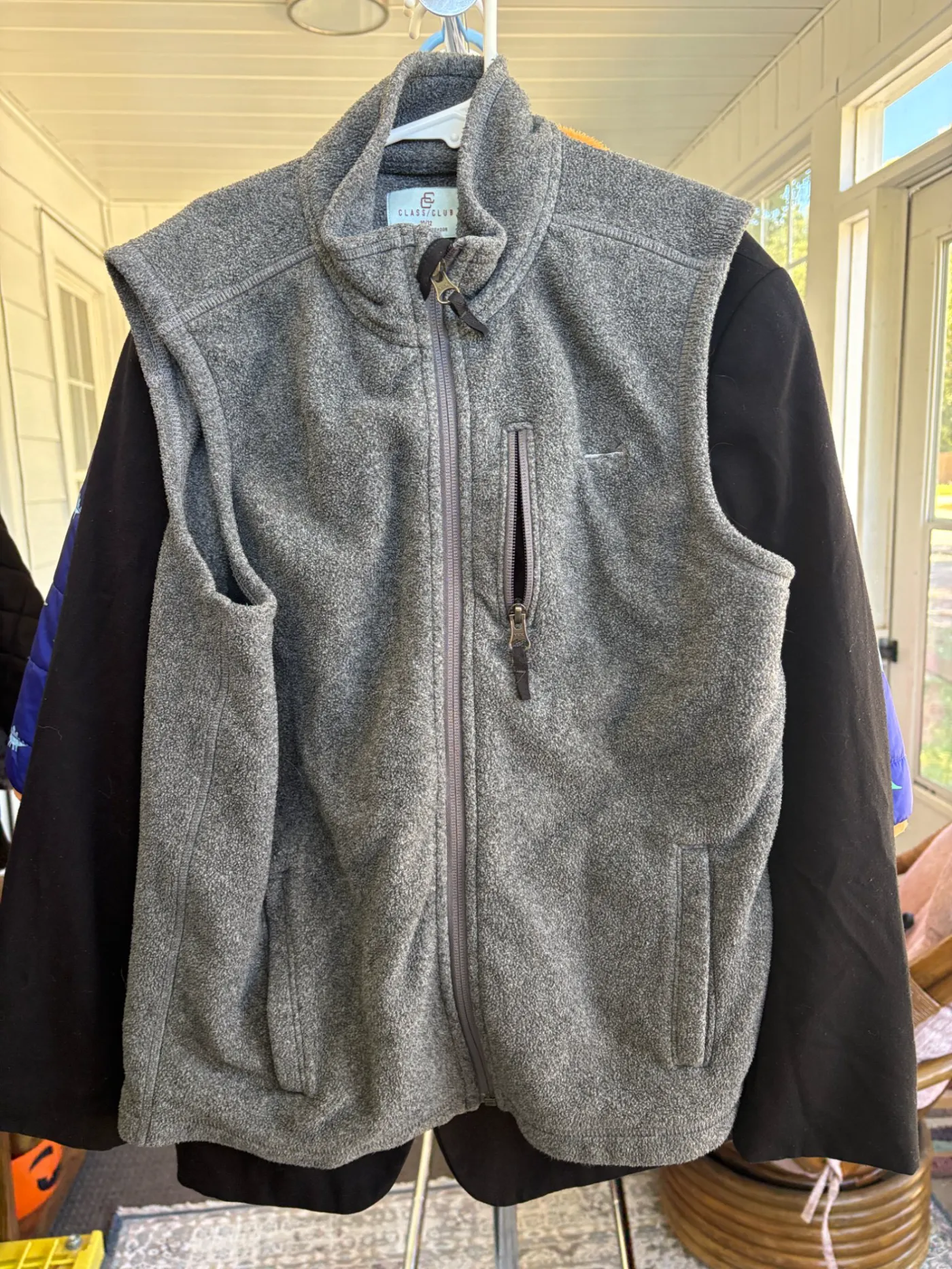 Boys' Grey Zipper Vest
