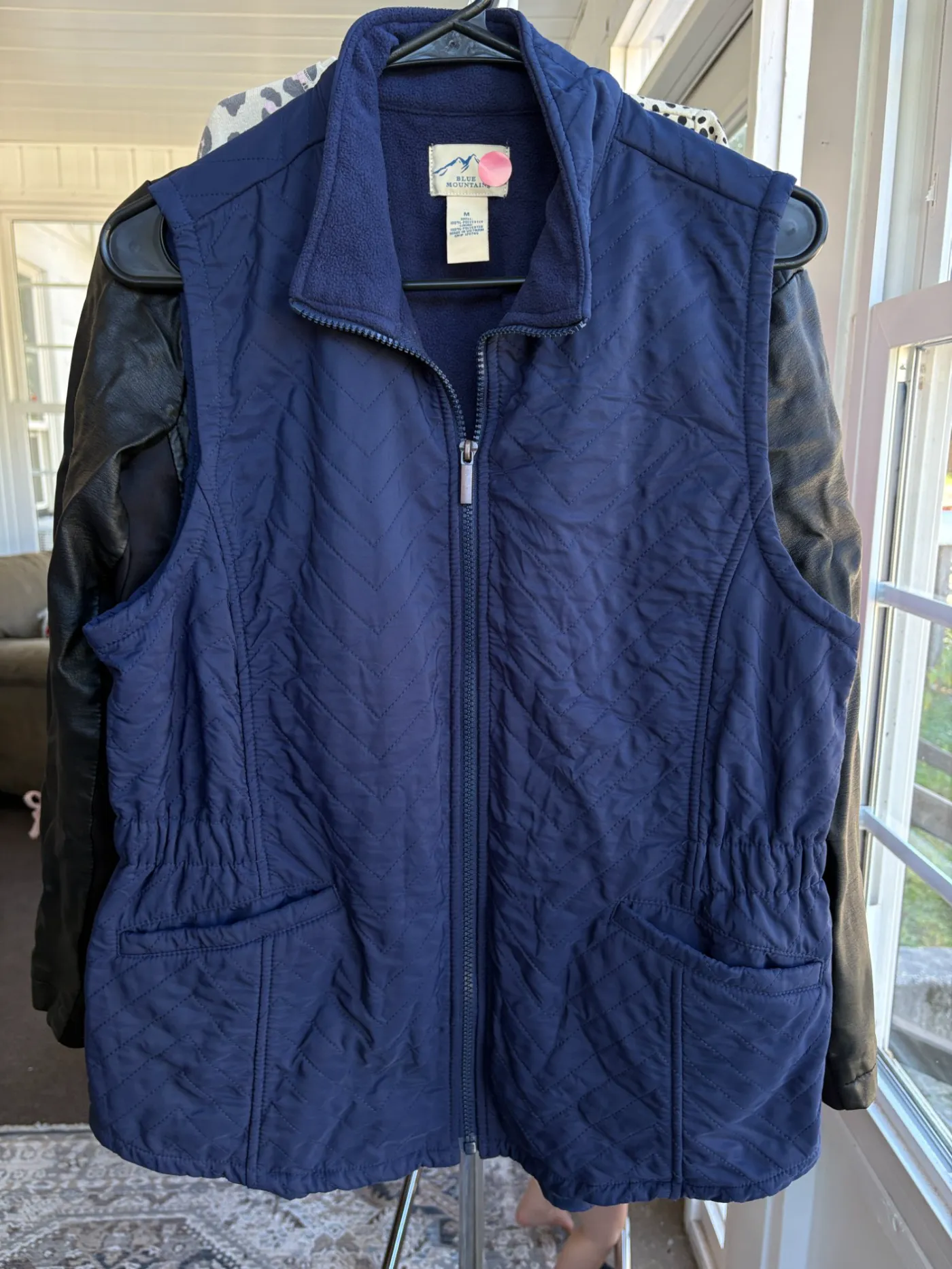 Navy Blue Zipper Vest