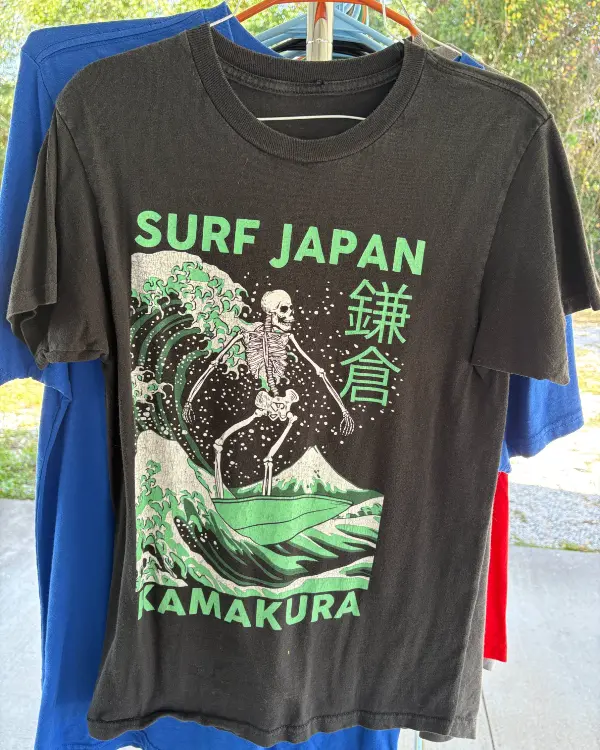 Black "Surf Japan" Tee