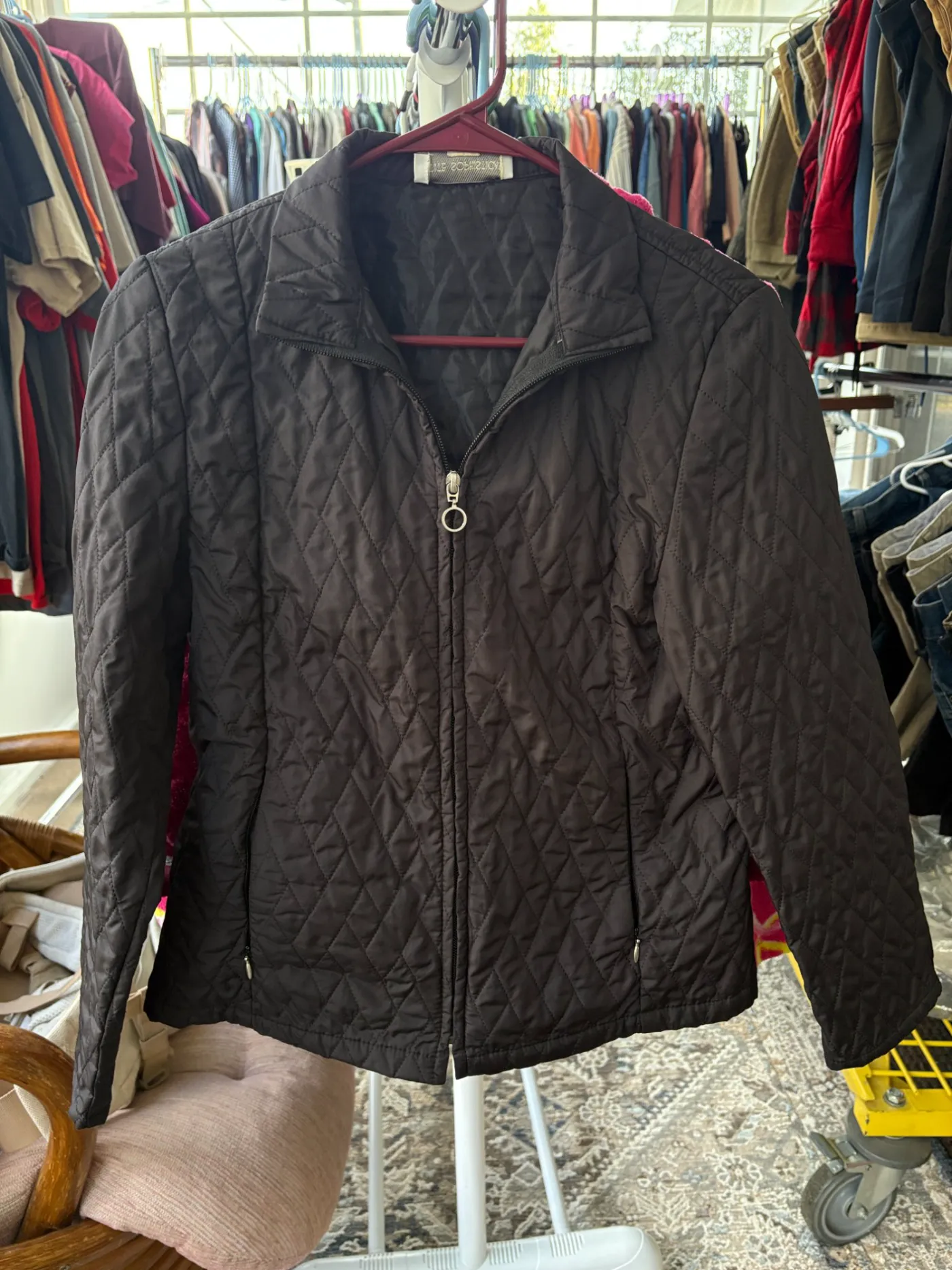 Black Diamond-Quilted Jacket