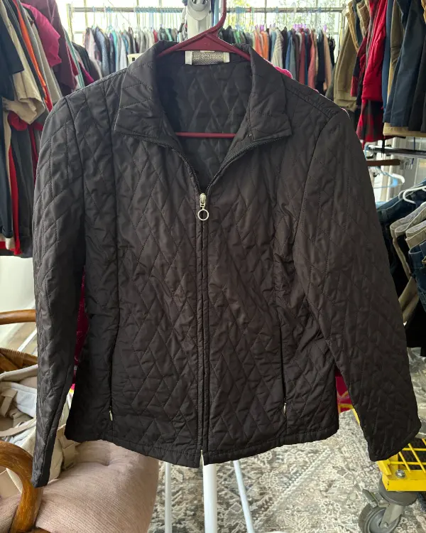 Black Diamond-Quilted Jacket
