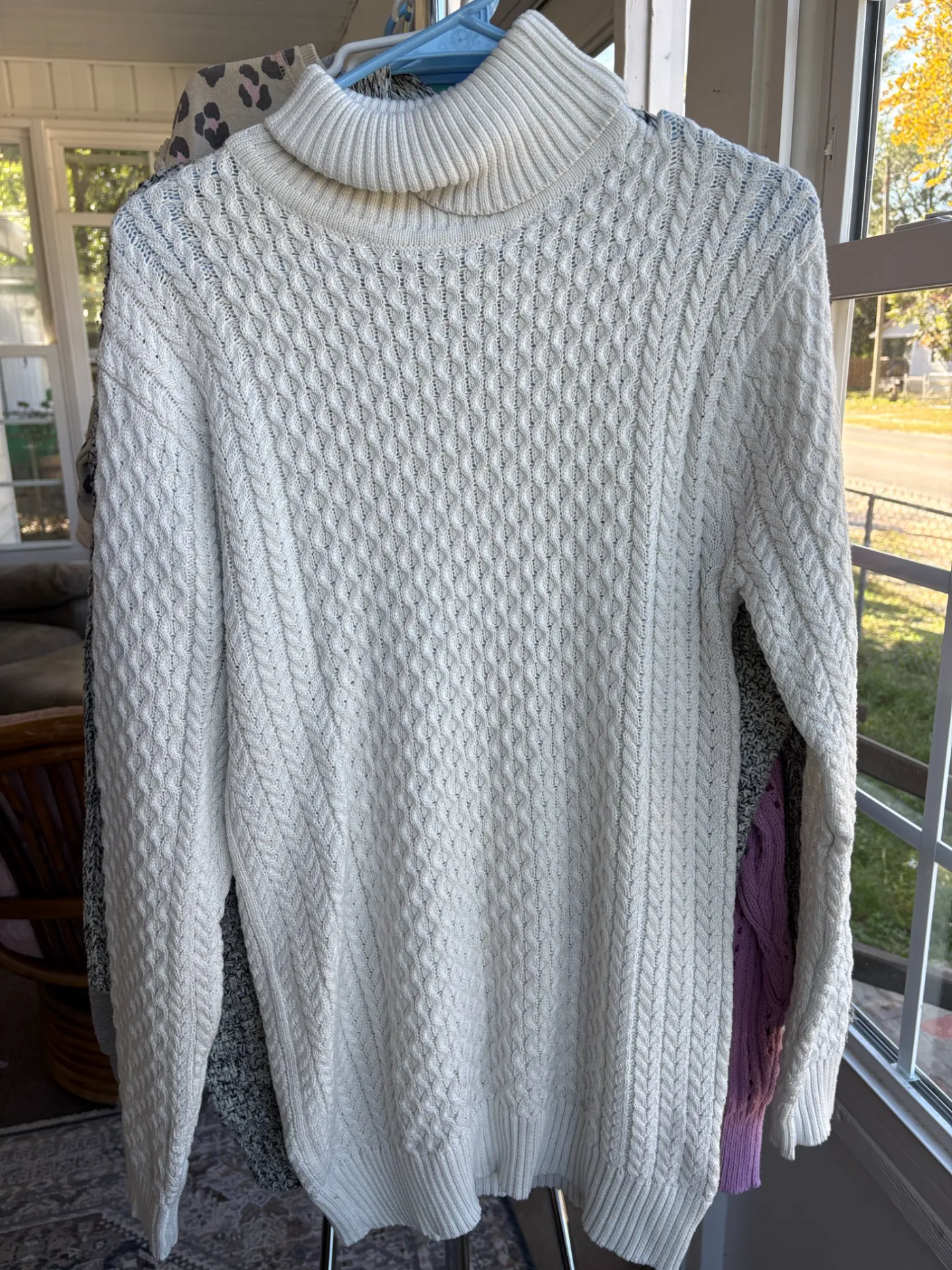 Off White Turtleneck Sweater