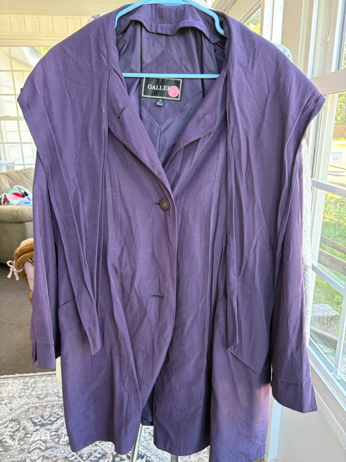 Purple Button Coat