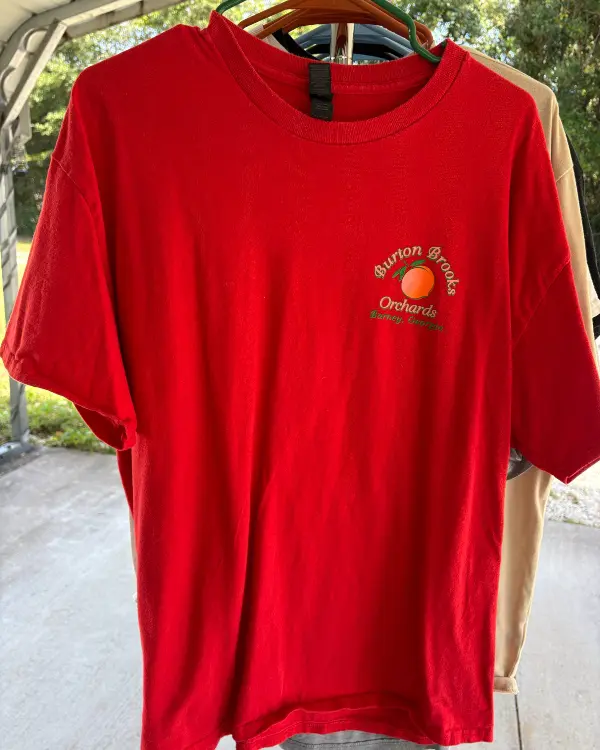 Red "Burton Brooks Orchards" Tee