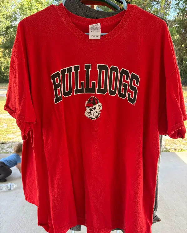 Red Georgia Bulldogs Tee