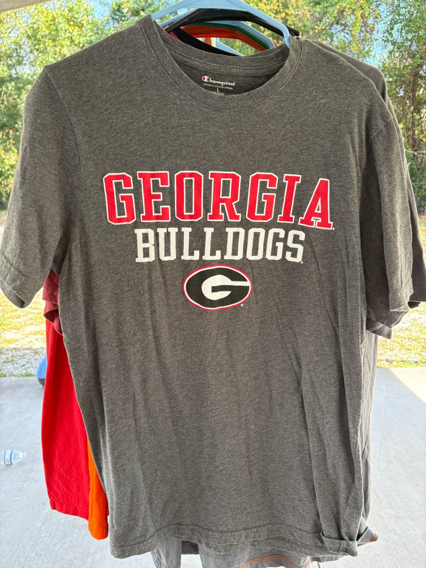 Gray Georgia Bulldogs Tee