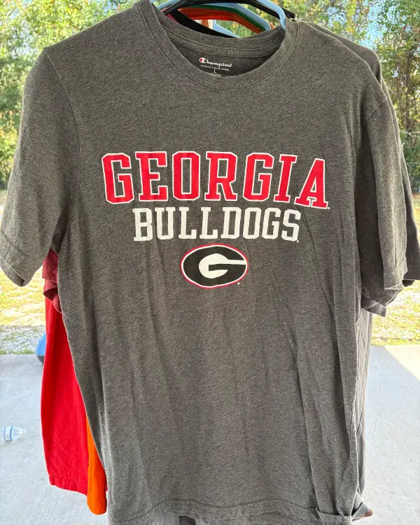 Gray Georgia Bulldogs Tee